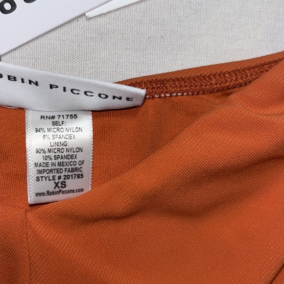 ROBIN PICCONE AVA BURNT ORANGE HIGH LEG BOTTOM Sz XS - Picture 8 of 9